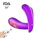 Produktbild Butterfly Vibrator G-Punkt Dildo Vibratoren für Sie Klitoris Stimulation mit Stoßfunktion und Fernbedienung, Analvibrator Paarvibratoren mit Heizfunktion, Doppeltem Motor, Wasserdicht,Lila