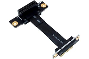 Kaneorooir PCIE X1 Riser Cable Dual 90 Degree Right Angle PCIe 3.0 X1 To X1 Extension Cable 8Gbps PCI 1X Riser Card Ribbon Extender