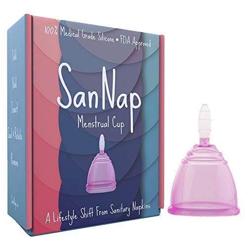 SanNap FDA Approved Reusable Menstrual Cup with Medical Grade Silicone - Medium (Pink) RS.199 (50.00% Off) - Amazon