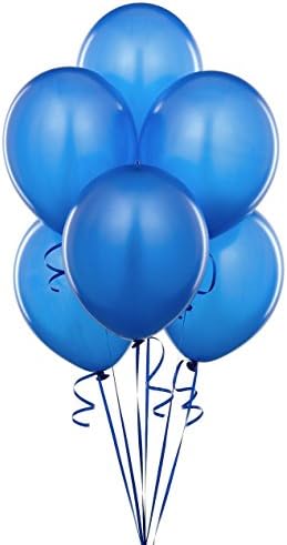 25 Latex Balloons Party Christening Newborn Baby Shower Decor Birthday Helium (Dark Blue)