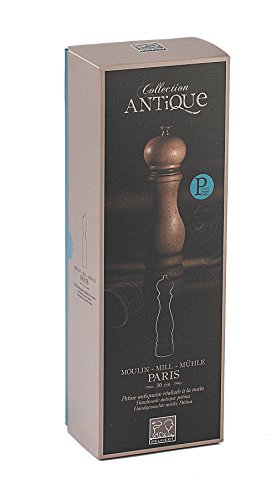 Peugeot PARIS Salzmühle, Holz, antike, 6,7 x 6,7 x 30 cm - 4