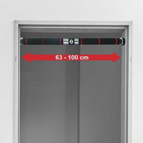 AUSGEZEICHNET: Profi Klimmzugstange „Powerful“ von Sportastisch :: speziell verstärkter Stahl und extra breite Griffzonen :: Profi-Drehmechanismus :: Ideal für Türrahmen 63 – 100 cm ::belastbar bis 350kg :: schnell aufgebaut, ohne Schrauben:: perfekt für Klimmzugtraining zu Hause :: Kostenloser BONUS: exklusives eBook „Klimmzugtraining“ :: optimal mit der Premium Klimmzughilfe PullHard erweiterbar :: inklusive 3 Jahren Sportastisch Produktgarantie - 6