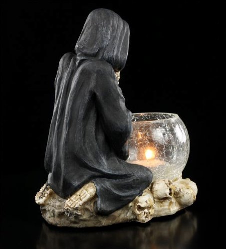 Nemesis Now Reapers Prayer Candle Holder Teelicht-Halter schwarz/weiß - 4