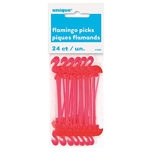 Cocktail-Sticks aus Kunststoff, Flamingo, 24 Stück - 2