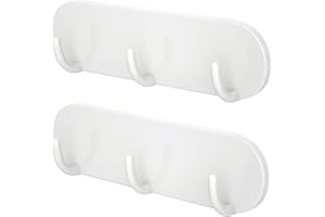 Homelove Magnetic Hook - 2 Pack Hook Rack,Strong Magnet Hooks for Kitchen Fridge File Cabinets Grill Washers Dryers,Etc,White