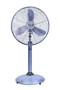 Ravi Mini Pedestal Eco Hi-Speed Fan 400mm (Grey with Speed Regulator)