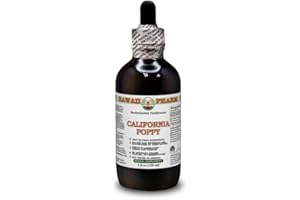 Hawaii Pharm Europe California Poppy (Eschscholzia Californica) Dry Above-Ground Parts Alcohol-Free Liquid Extract Glycerite 120 ml