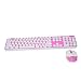Produktbild GloryShine Ultra Slim 2.4Ghz Wireless Nano USB Receiver Shine Keyboard Optische Maus Combo mit kreativen Runde Cholocate Keys für Windows 8, 7, Vista, XP PC, Laptop ...