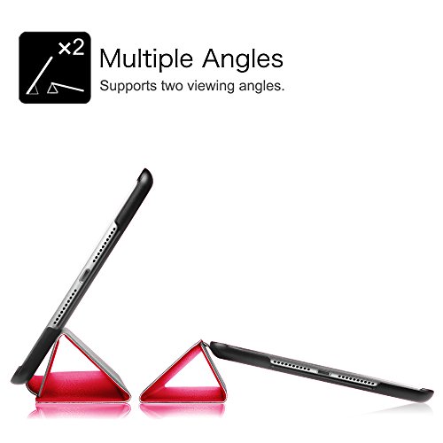 iPad Mini 4 Hülle – Fintie Ultradünn Superleicht Smart Cover Schutzhülle Tasche Case mit Ständer und Auto Sleep / Wake Funktion für Apple iPad mini 4, Rot - 5