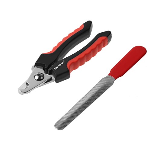 IDEAPRO-Pet-Nail-Clippers-Dog-Cat-Grinder-Trimmer-with-Quality-Sharp-Stainless-Steel-Blades-Safety-GuardPrevent-Overcutting-NailsErgonomically-designed-handle-for-maximum-grip-and-comfort