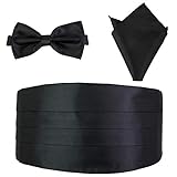 Amplia Aplicación:Clásico negro, apto para todo tipo de esmoquin. Adecuado para bodas, bailes, fiestas de corbata negra, etc
