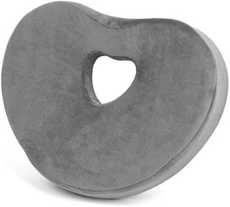 Kombel Heart-shaped Hollow Seat Cushion Breathable &amp; Ergonomic Office Chair, Wheelchair and Car Seat /Orthopedic Coccyx Pads for Back, Tailbone, Lumbar and Spine Support and Pain Relief.