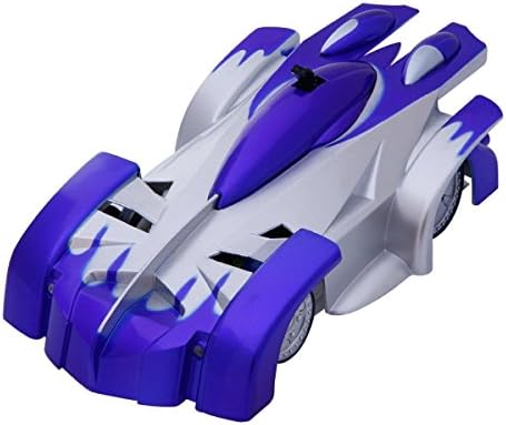 Wall Climber,CrossRace Remote Control Wall Climbing Car,4CH Zero Gravity RC Racer,Christmas Gift for Kids Children,Blue