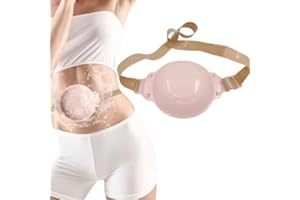 Heagimed Stoma Ostomy Waterproof Bath Cover with Adjustable Ostomy Belt, Silicone Ostomy Shower Wound Protector Ostomy Supplies, Skin Color