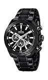 Festina Herren Chronograph Quarz Uhr mit Edelstahl beschichtet Armband F16889/1