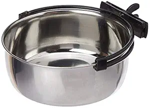 Pets Empire Stainless Steel Birds Coop Cup Feeder Bowl with Screw Holder 800 ml