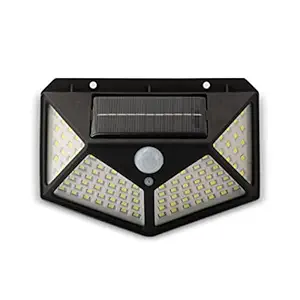 MRS 100 LED Bright Outdoor Security Lights with Motion Sensor Solar Powered Wireless Waterproof Night Spotlight for Outdoor/Garden Wall, Solar Lights for Home((100 led-) (100 LED)