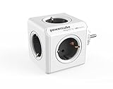 allocacoc PowerCube Original Grau - Reiseadapter & 5x...