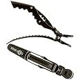 Head Jog Black 4 Pack Dino Klipz Salon Sectioning Hair Clips. Crocodile Grips Hairdressing Accessories For Styling & Sectioning With Strong Grip Lock Teeth. Suitable For Long & Short Hair (4 Pack)