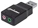Produktbild Manhattan 152754 Hi-Speed USB 2.0 Stereo Sound-Adapter, USB Typ A-Stecker auf Audio und Mikrofonbuchse 3,5 mm Klinke schwarz