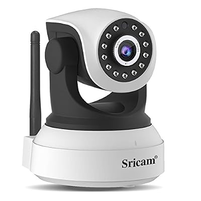 Lemnoi Sricam SP017 IP Camera de Surveillance Wifi, 720p HD, H.264, ONVIF, p2p, Infrarouge, Il supporte MicroSD jusqu'à 128GB, Sricam APP Compatible Avec iOS et Android, Caméra Sans Filiwifi