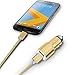Price comparison product image I-Sonite (Gold) Quick Charge Dual Port USB Full Aluminium Cased Car Charger Adaptor (3.1A/24W) With Break Glass Safety Hammer & 1 Meter USB-C Type-C Nylon Braded Data Cable For HTC U11 Plus , HTC U11 Life