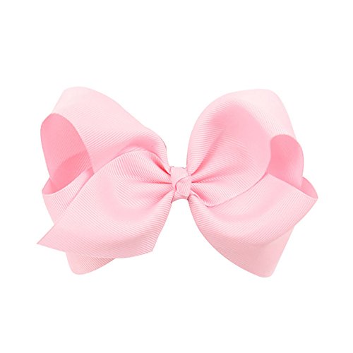 Pengyu 1Pc Cute Baby Girls Large Bow Knot Ribbon Hair Clip Hair Accessories - Pink