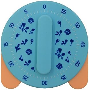 Mechanical 1-Hour Kitchen Timer Wind-Up Mechanical Cooking Timer Alarm (Blue)