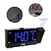 Produktbild Digitaler Wecker Projektion Nickerchen Sleep Timer 1,8 '' LED Dimmer 12/24-Stunden-Anzeige mit Dimmer-Snooze-Funktion USB Charger,Black+Blue