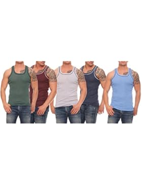 4, 6 oder 12 Stück dunkelfarbige Herren-Unterhemden Vollachsel Achselhemden super weich Feinripp Gr. 5 (M) - 12...