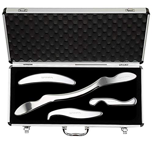 Myofascial Tools Kit de herramientas profesional 4 pieza con herramientas de acero inoxidable de grado médico contra la alergia
