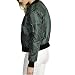 Ecowish Womens Classic Short Padded Bomber Jacket Coat Quilted Jacket