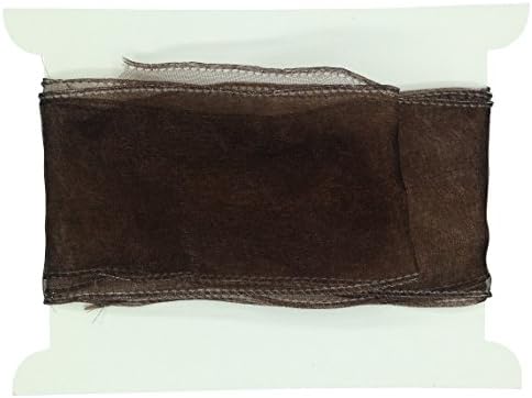 60mm Chocolate Sheer Organza Ribbon, wired edged, custom lengths