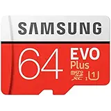Samsung EVO Plus 64GB microSDXC UHS-I 100MB/s Full HD & 4K UHD Memory Card with Adapter (MB-MC64HA)