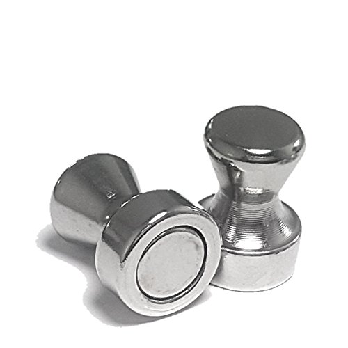 10 hochwertige Magic☇Magnets Edelstahl N42 Neodym Fridge Push Pins sehr starke Pinnwand Magnete Ø12mm,16mm hoch mit sehr starkem Neodymkern - 3