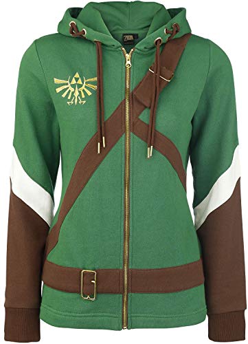 Bioworld The Legend of Zelda Cosplay Zip-Hoodie grün/braun XL
