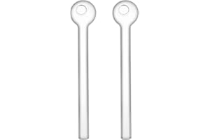 BMTICK Tubo de combustión de aceite de vidrio puro, 13 cm, vidrio de borosilicato, paquete de 2