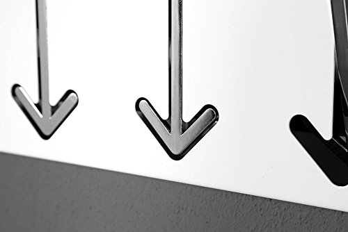 Design Wandgarderobe ARROW 3er weiss Garderobe - 8