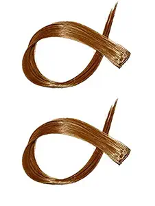 Baal Synthetic Hair Streaks, Artificial Hair Streaks For Women And Girls Hair, Brown, 20 Gram, Pack Of 1