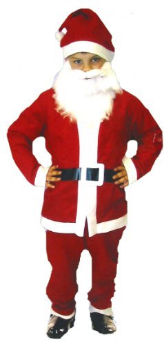 S-Costume da Babbo Natale con bambini vestito per bambina, età 4-6 anni)