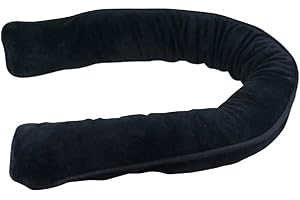 VIVA HAUSHALTSWAREN Viva-Haushaltswaren - 1 Stück Tür- / Fenster- Windstopper / Zugluftstopper aus Mikrofaser mit Beschwerung in der Farbe SCHWARZ - 86cm