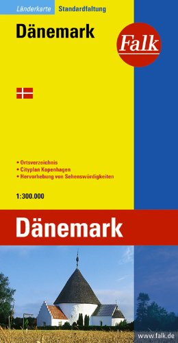 Preisvergleich Produktbild Falk Länderkarte Dänemark 1:300 000