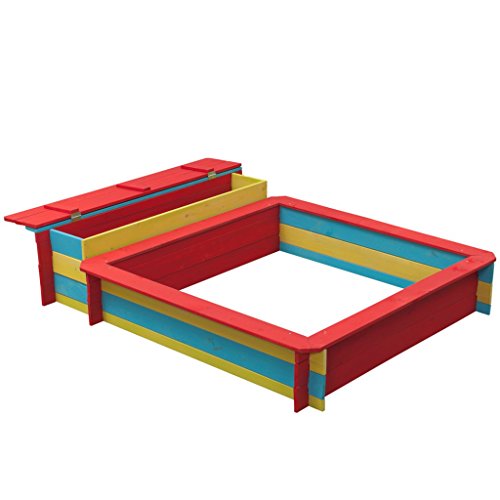 Swing King Sandkasten Buddelkiste Sandbox mit Deckel Sitzbank Jade Holz 7850033 - 5