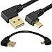 Produktbild 15cm USB 2.0 A Stecker Links Gewinkelt Auf Micro Stecker Rechts Gewinkelt Kabel