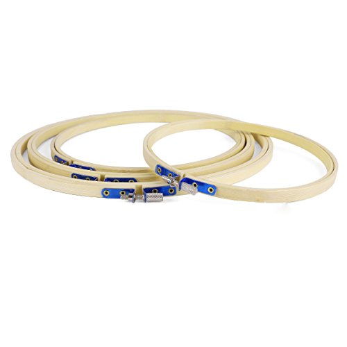 OULII Bambus Stickerei Rahmen 4ST 17 20 23 26 cm Tambour Stickerei Kreuz Stich Hoffnung Ring - 2