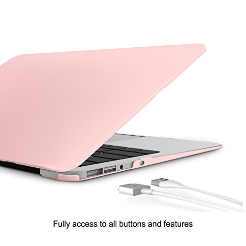 Case MacBook Air 13 H  lle Baby Pink    iCasso Reines Farbe design Ultra Slim D  nn Kratzfeste Matt Rutschfest Hartschale Kunststoff Schutzh  lle Snap