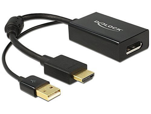 DELOCK Adapterkabel HDMI-A Stecker > Displayport 1.2 Buchse schwarz