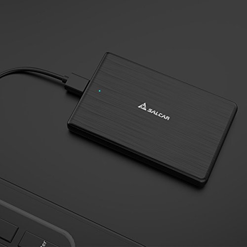 Salcar USB 3.0 Externes festplatten Gehäuse für 2.5 zoll SATA SSD HDD mit USB3.0 Kabel Werkzeuglose HDD Installation Tool-free, Schwarz - 9