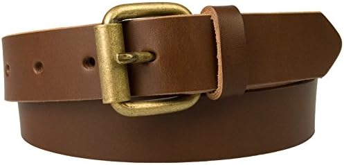 3cm Leather Jeans Belt - Roller Buckle - Made IN UK
