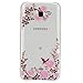 Produktbild CaseHome Silicone Gel TPU Samsung Galaxy J5 2015/J500FN H¨¹lle Transparent Weiche Silikon Schutzh¨¹lle,Weicher Flexibel Klar Gel Silikon TPU H¨¹lle Superd¨¹nn Sto_fest Tasche Telefon-Kasten Schutz Tasche Schutzh¨¹lle Durchsichtig Handyh¨¹lle Silikon Case Schale f¨¹r Samsung Galaxy J5 2015/J500FN-Schmetterlings-rosa Blume